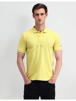 Arrow Sports - Typography Yellow Short Sleeves Polo Collar T-Shirts