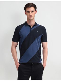 Arrow Sports - Navy Short Sleeves Polo Collar T-Shirts