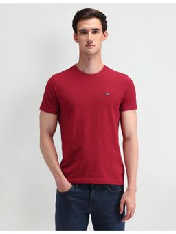 Arrow Sports - Solid Red Short Sleeves Round Neck T-Shirts