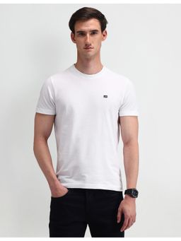 Arrow Sports - Solid White Short Sleeves Round Neck T-Shirts