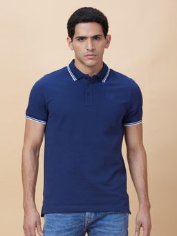 Being Human - Blue Half Sleeves Polo T-Shirt