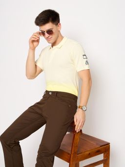 Club York - Yellow Colorblocked Polo T-Shirt