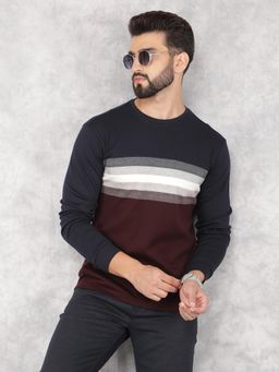 CRIMSOUNE CLUB - Mens Navy Blue Horizontal T-Shirt