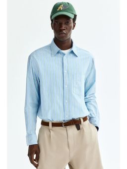 H&M - Men Blue Relaxed Fit Oxford Shirt