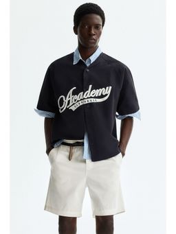 H&M - Men White Relaxed Fit Cotton Shorts