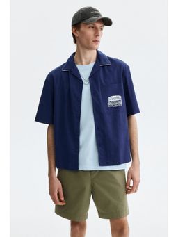 H&M - Men Green Relaxed Fit Cotton Shorts