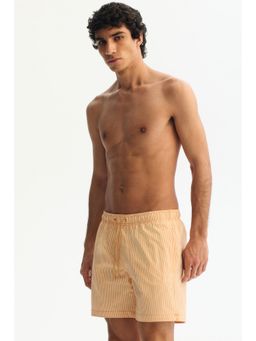 H&M - Men Orange Seersucker Swim Shorts