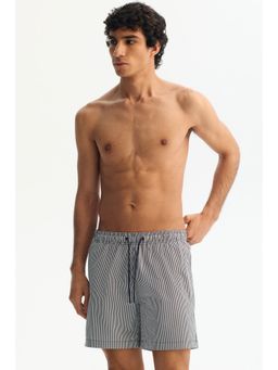 H&M - Men Blue Seersucker Swim Shorts