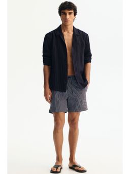 H&M - Men Brown Seersucker Swim Shorts