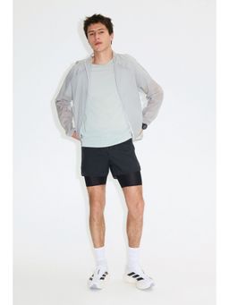 H&M - Men Grey Lightweight 2-In-1 Running Shorts With Drymove
