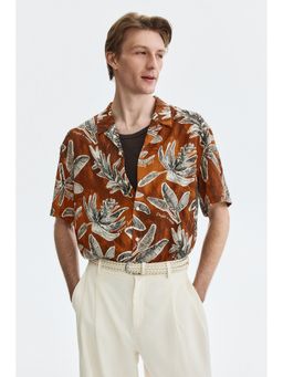 H&M - Men Orange Relaxed Fit Resort Shirt