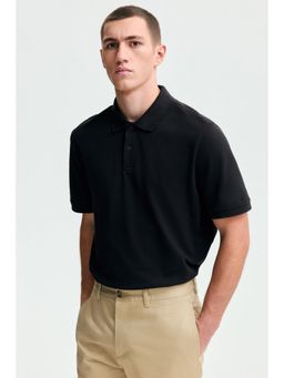 H&M - Men Black Regular Fit Polo T-Shirt