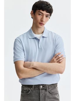 H&M - Men Blue Regular Fit Polo T-Shirt