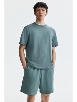 H&M - Men Turquoise Regular Fit Sweatshorts