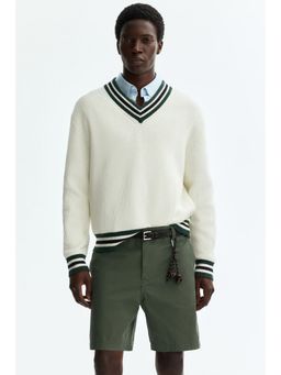 H&M - Men Green Relaxed Fit Chino Shorts