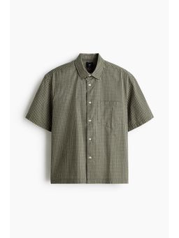 H&M - Men Green Relaxed Fit Cotton Shirt