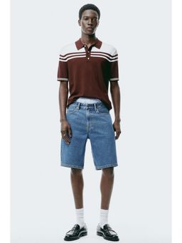 H&M - Men Blue Relaxed Fit Denim Shorts