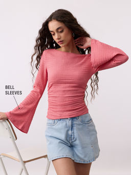 The Souled Store - Essential Solids: Flamingo Women Fashion Top