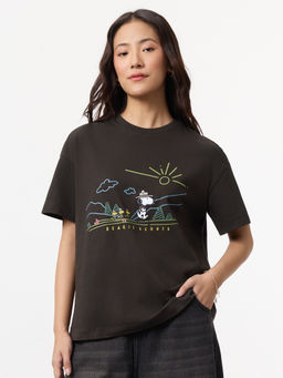 The Souled Store - Official Peanuts: Beagle Scout Women Oversized T-Shirt