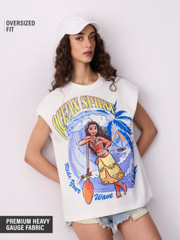 The Souled Store - Official Disney Moana: Ocean Spirit Women Oversized T-Shirts