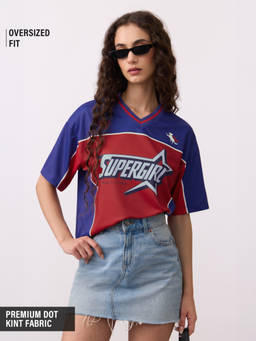 The Souled Store - Official DC Comics Supergirl: Protector Women Oversized T-shirt