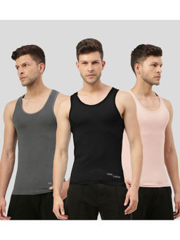 FREECULTR - Twin Skin Bamboo Comfort Vest - Multi Color (Pack of 3)