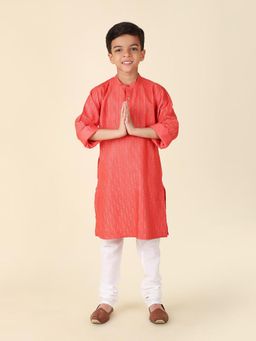 Fabindia - Coral Viscose Silk Printed Long Kurta