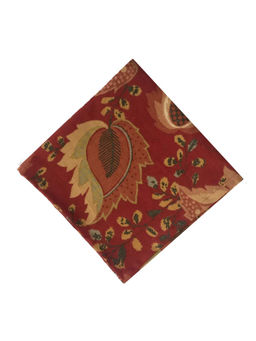 Belleven - Cotton Red Jacobean Print Napkin 18x18 Inches (Set of 4)