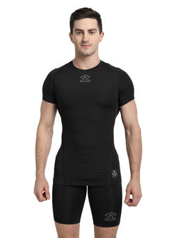 Shrey - Intense Compression Short Sleeve T-Shirt-Black