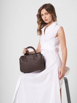 Caprese - Britney Women Animal Texture Satchel Bag with Detachable Strap