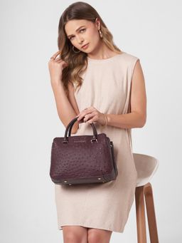 Caprese - Britney Women Animal Texture Satchel Bag with Detachable Strap