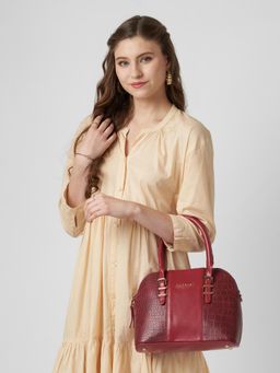 Caprese - Macie Women Textured Satchel Bag with Detachable Strap