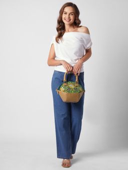 Caprese - Siji Trena Women Kashida Embroidery Sling Bag