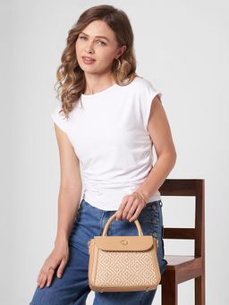 Caprese - Wind Women Texture Satchel Bag with Detachable Strap