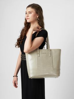 Caprese - Macie Women 16 Inch Laptop Compatible Textured Tote Bag