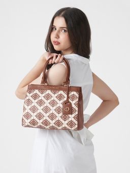 Caprese - Shibori Women Faux Leather Tote Bag with Detachable Strap