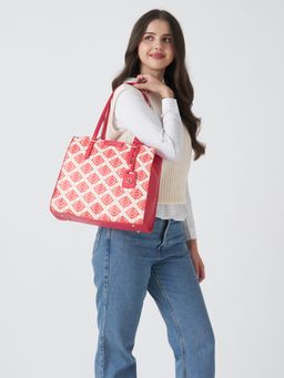Caprese - Shibori Women Faux Leather Tote Bag with Detachable Strap