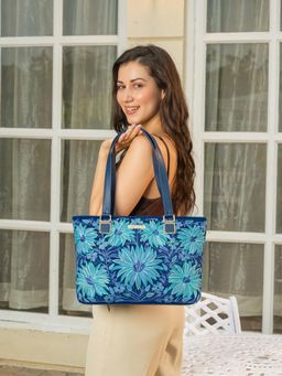 Caprese - Siji Trena Women Kashida Embroidery Tote Bag Fits Up To 15.6 Inch Laptop