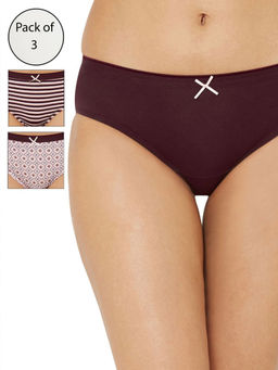 SOIE - High Rise Full Coverage Solid and Printed Cotton Stretch Hipster Panty