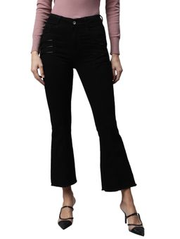 Global Republic - Women Black Rexene Detail Bootcut High Rise Jeans