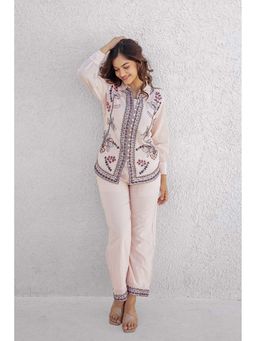 AADEWS - Pink Embroidered Joshphine Co-Ord Set