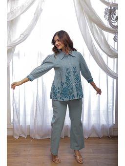 AADEWS - Stetson Grey Embroidered Co-Ord Set