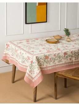 Fabindia - Pink Sienna Cotton Printed Table Cover