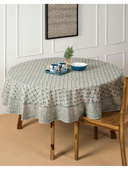 Fabindia - Blue Zaira Cotton Hand Block Printed Round Table Cover
