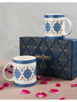 Fabindia - Blue Gulmohar Ceramic Mug (Pack of 2)