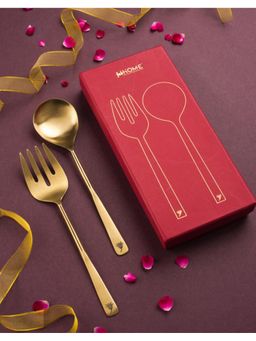 Fabindia - Golden Nazm Stainless Steel Server (Pack of 2)