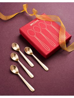 Fabindia - Golden Panav Stainless Steel Tea Spoon (Pack of 4)