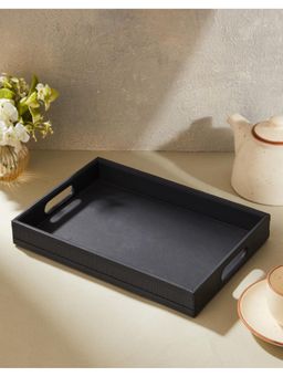 Fabindia - Navy Bodh Leather Serving Tray