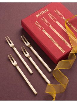 Fabindia - Maitri Brass Fruit Fork (Pack of 4)