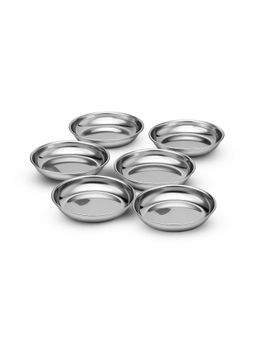 Wonderchef - Venice Stainless-Steel Halwa Plate Set Of 6
